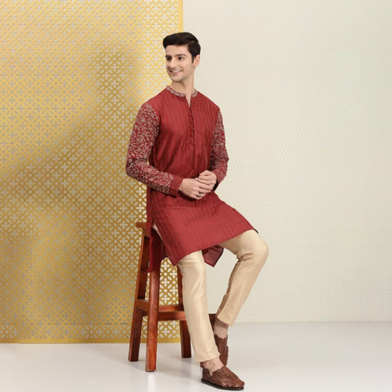 https://www.shop-ally.in/products/men-red-gold-toned-ethnic-motifs-printed-thread-work-kurta