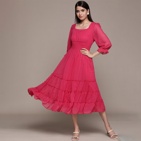 https://www.shop-ally.in/products/fuchsia-solid-chiffon-smocked-tiered-midi-dress
