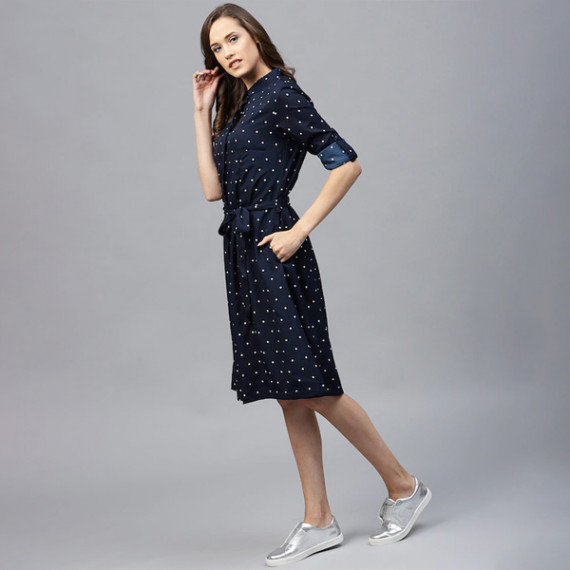 https://www.shop-ally.in/products/navy-blue-polka-dots-printed-shirt-dress