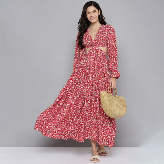https://www.shop-ally.in/products/red-beige-floral-waist-cut-out-maxi-dress