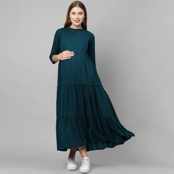 https://www.shop-ally.in/products/teal-green-maternity-maxi-nursing-dress