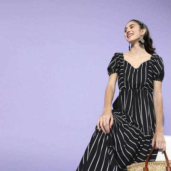 https://www.shop-ally.in/products/black-white-striped-crepe-maxi-dress