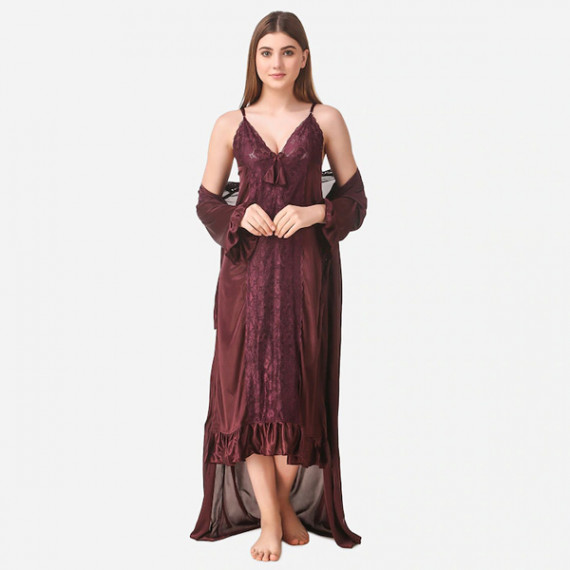 https://www.shop-ally.in/products/brown-maxi-satin-solid-nightwear-set